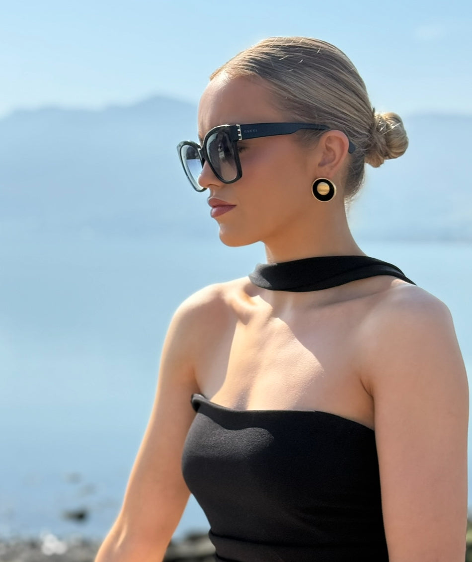 Cindy - Black Gold Earring