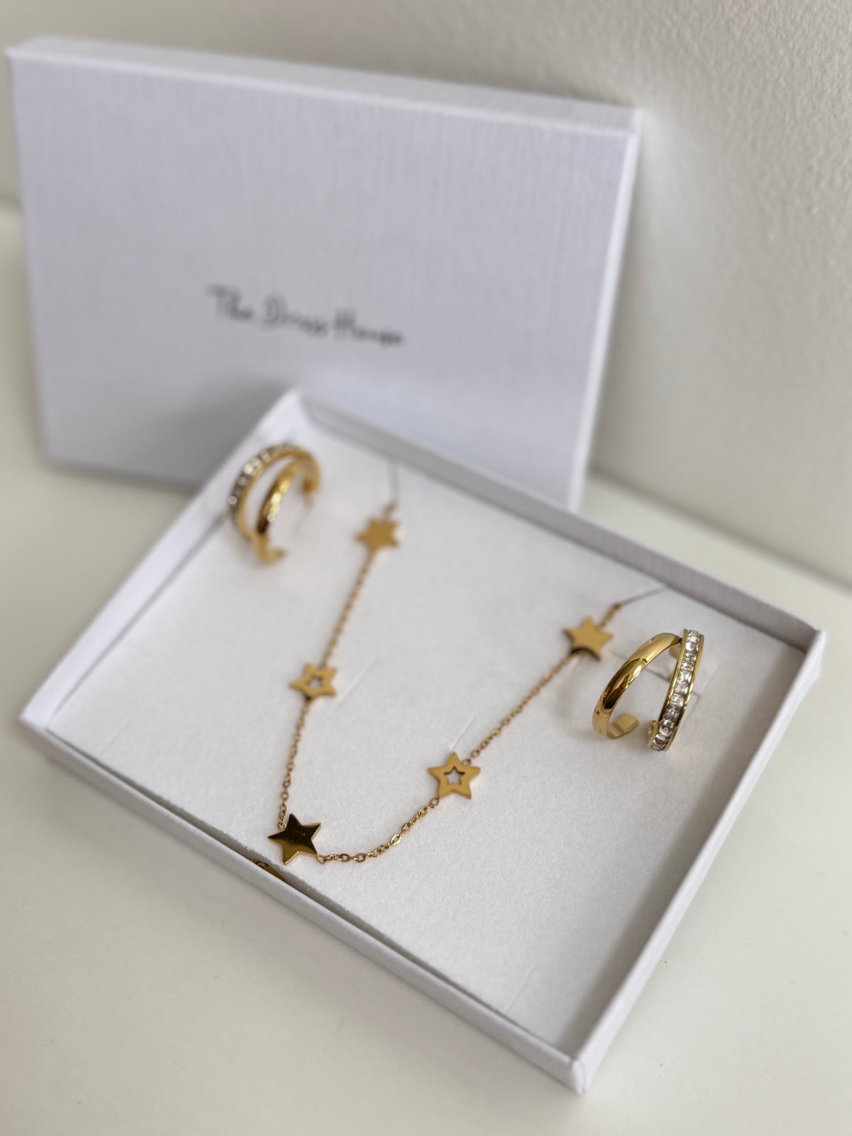 Christmas Gift Set 5 - Gold Star Necklace Earring