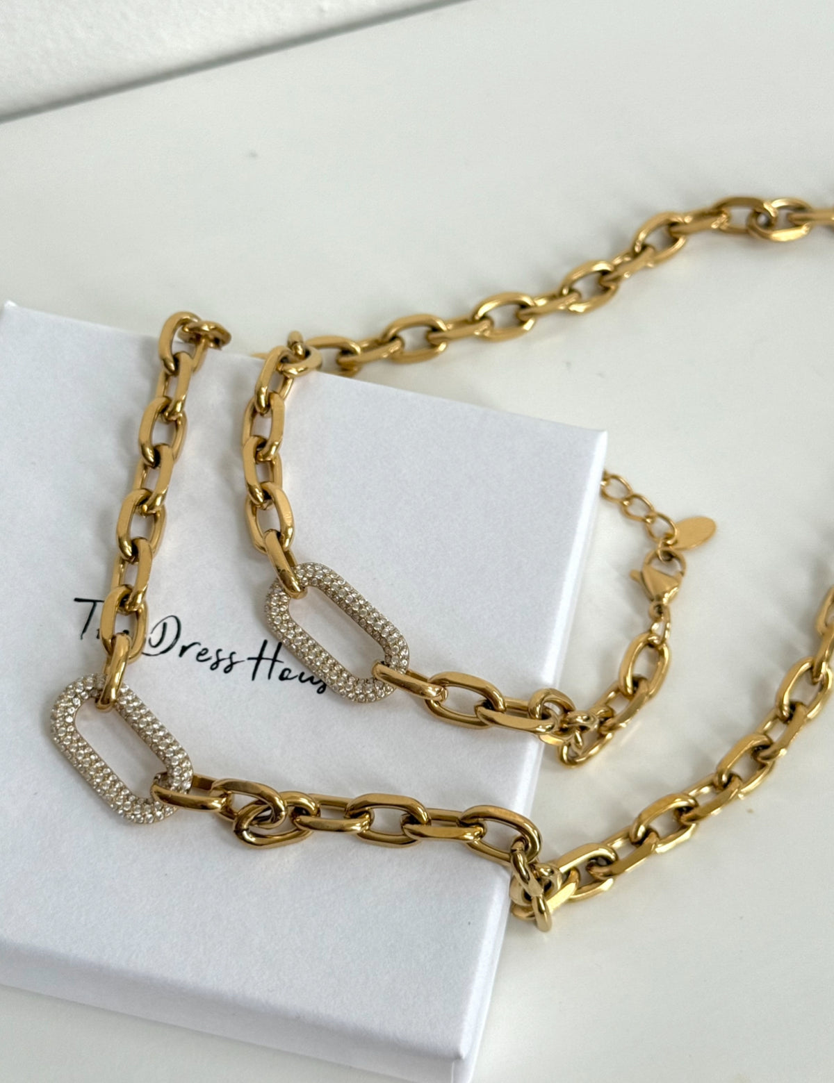 Evie - Gold Necklace Bracelet Set