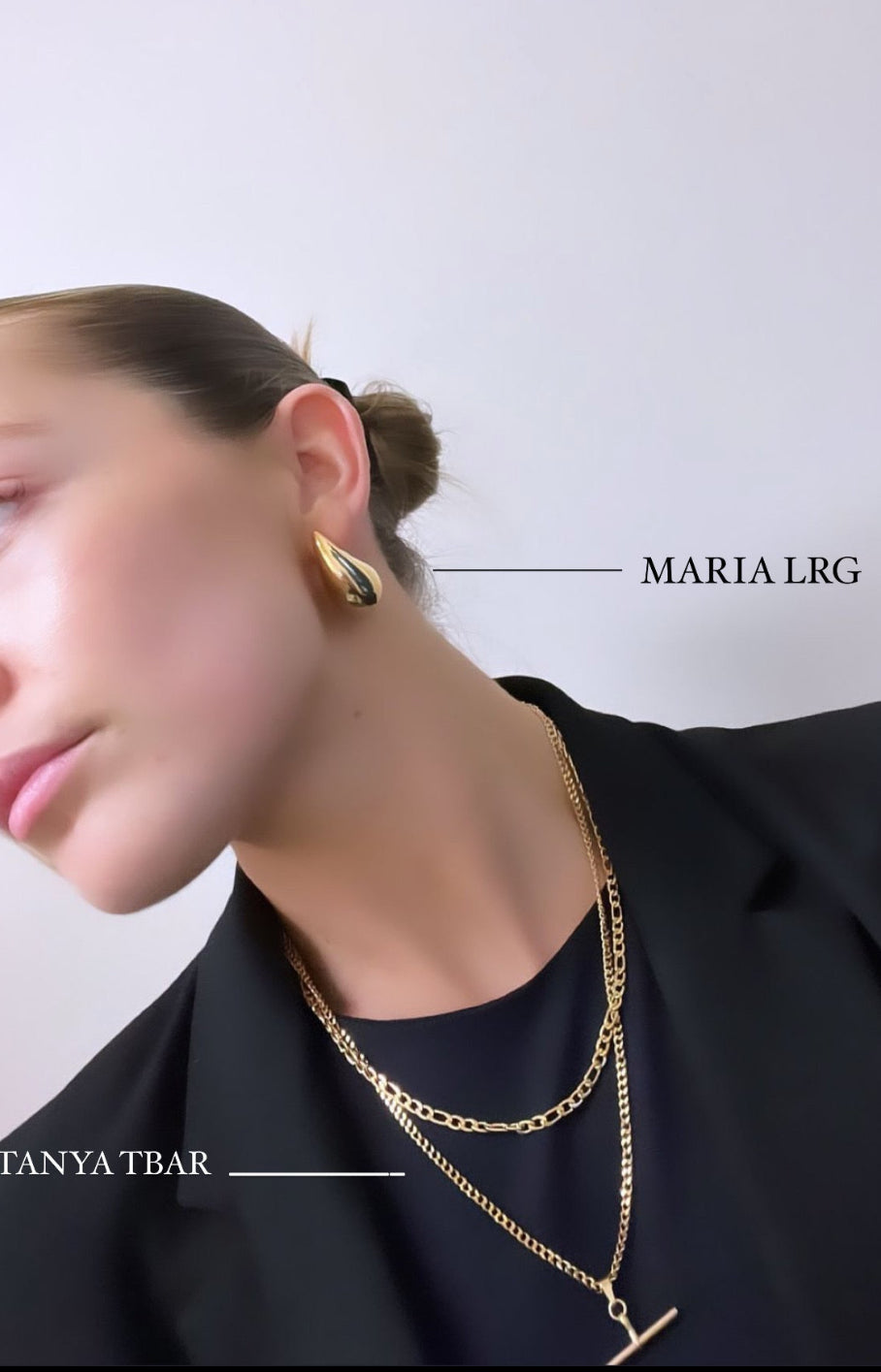 Tanya - Gold T Bar Necklace