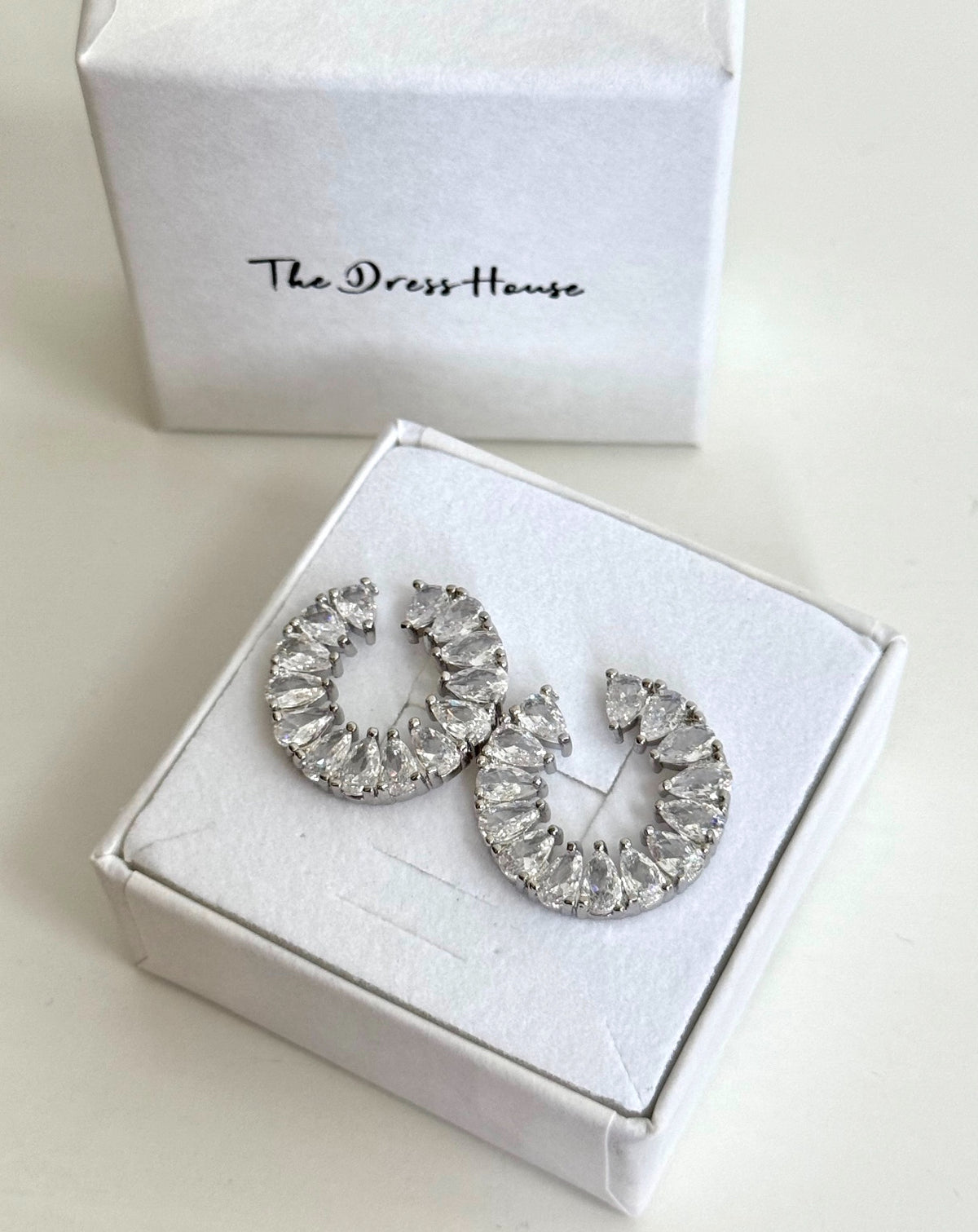 Dina - Silver Diamanté Earring