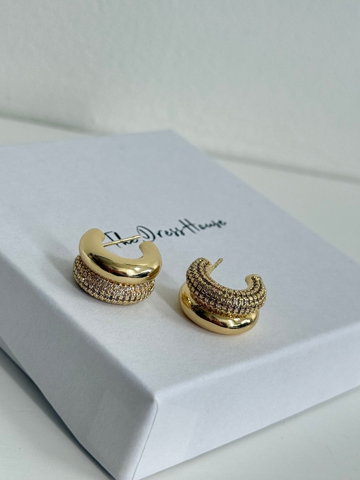 Abbie Shimmer - Gold Hoop Earring