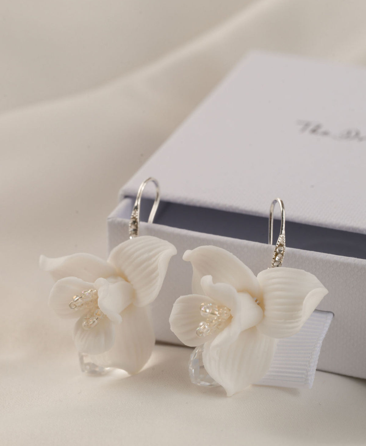 Ruth - Silver Ceramic Earring