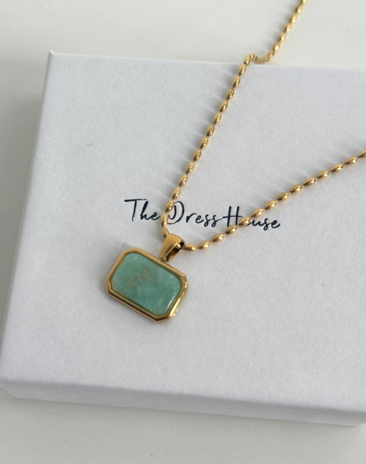 Tania - Gold Turquoise Necklace