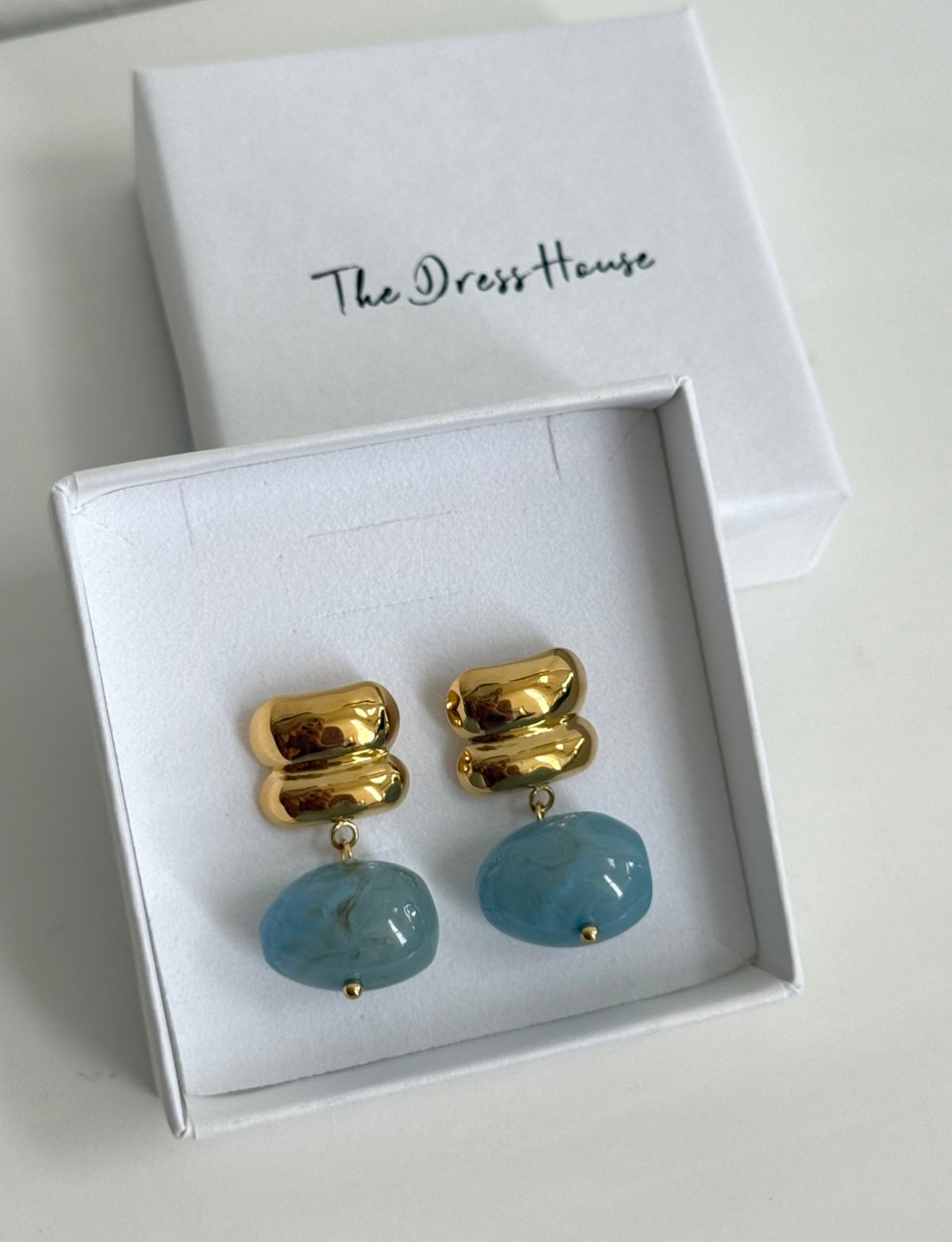 Kate - Gold Turquoise Earring
