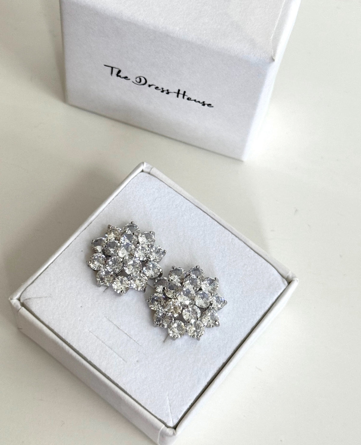 Sadie - Silver Diamanté Earring