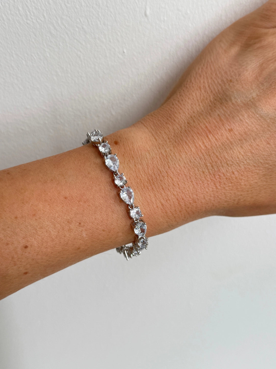 Lindsay - Silver Tennis Bracelet