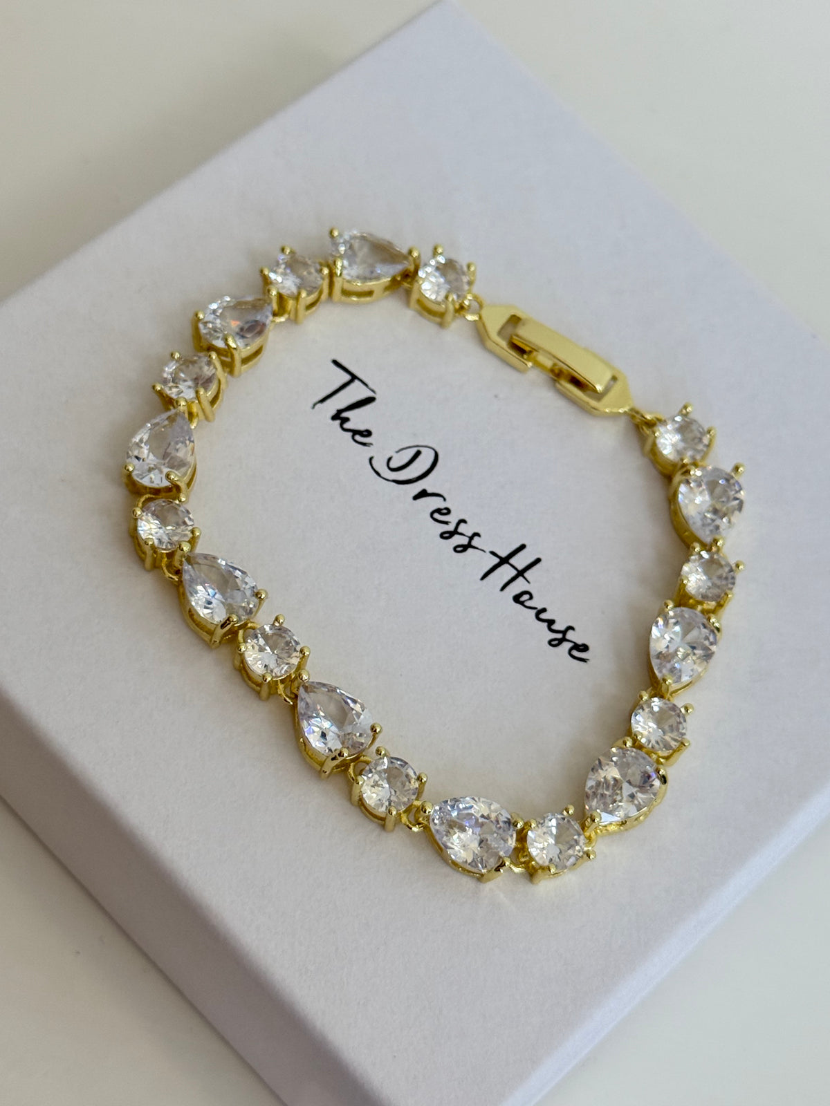 Lindsay - Gold Tennis Bracelet