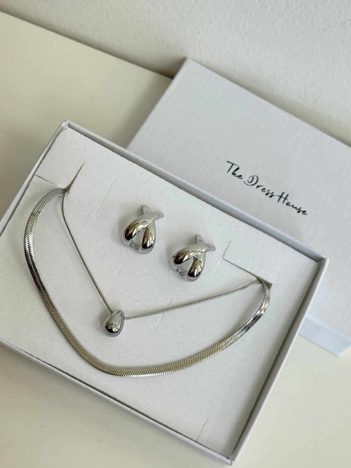 Christmas Gift Set 10 - Silver Necklace Earring