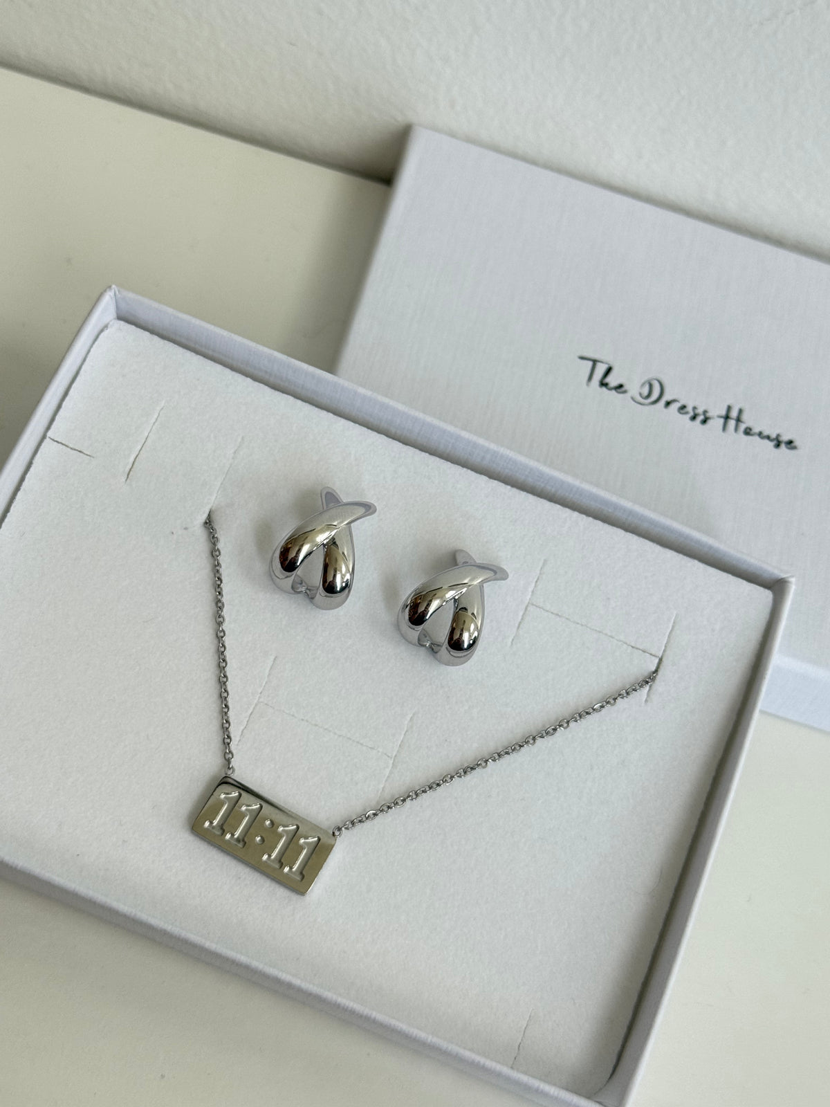 Christmas Gift Set 9 - Silver Earring Necklace