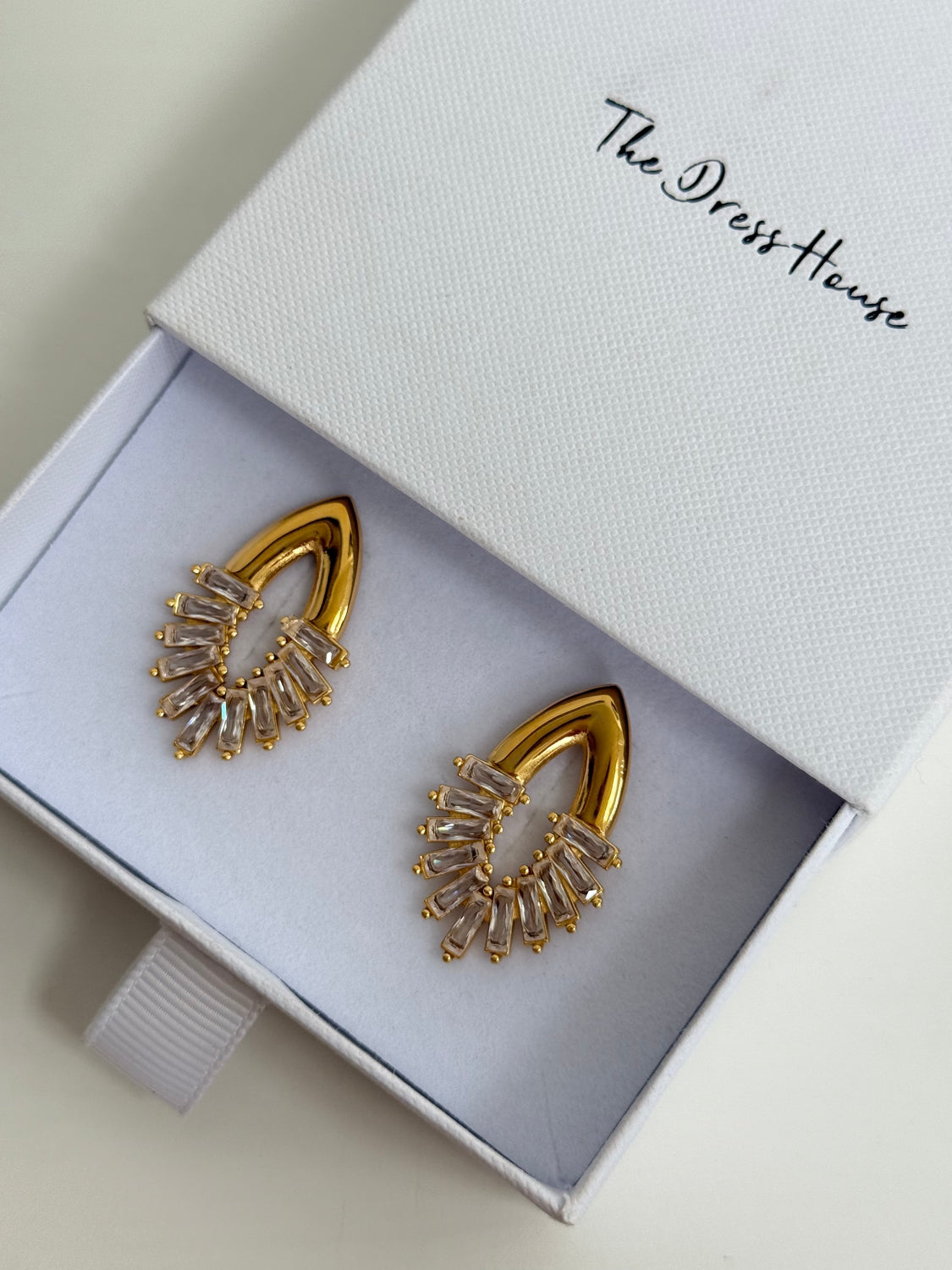 Lottie - Gold Diamanté Earring