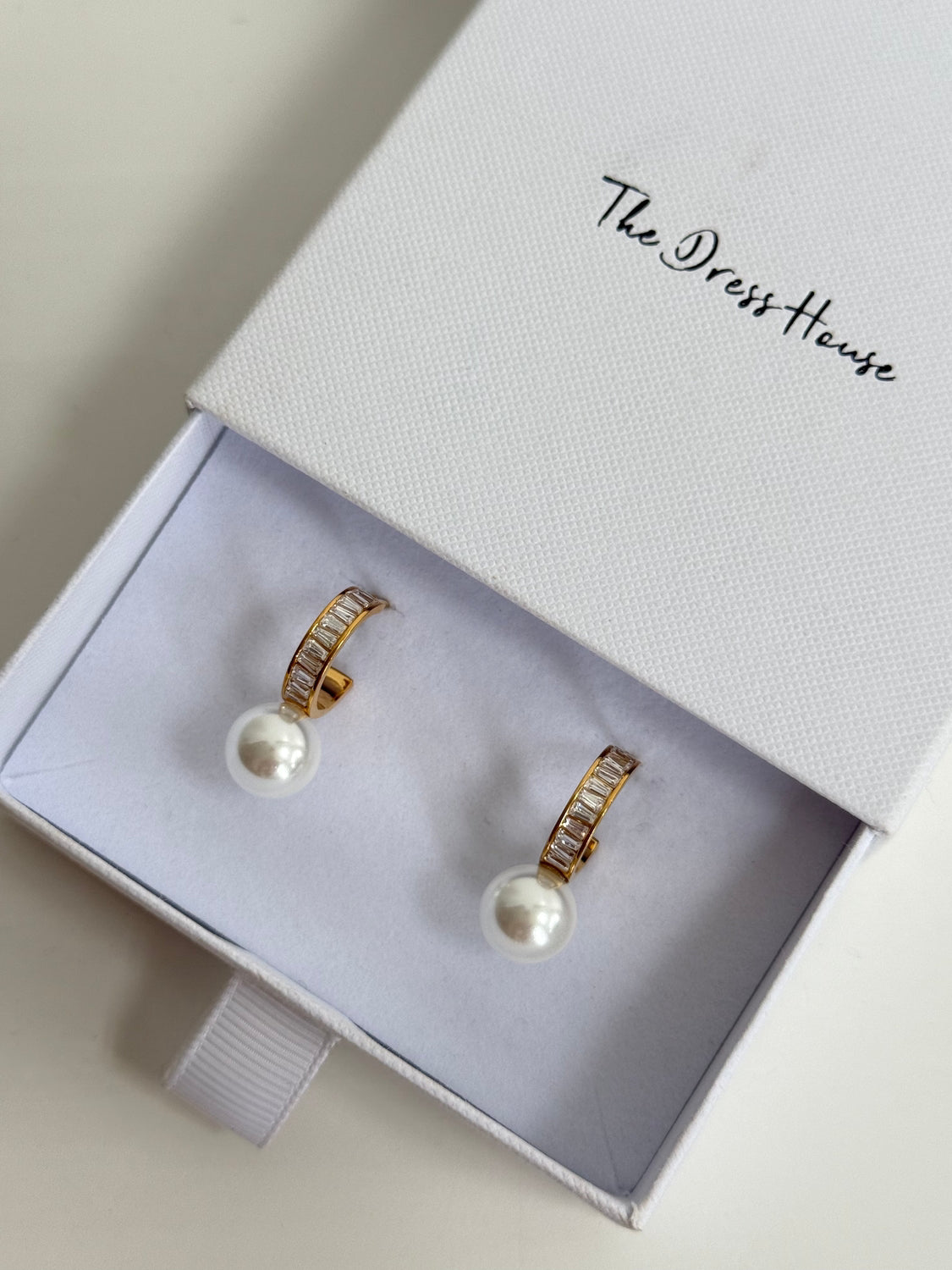 Bea - Gold Diamanté Hoop Earring
