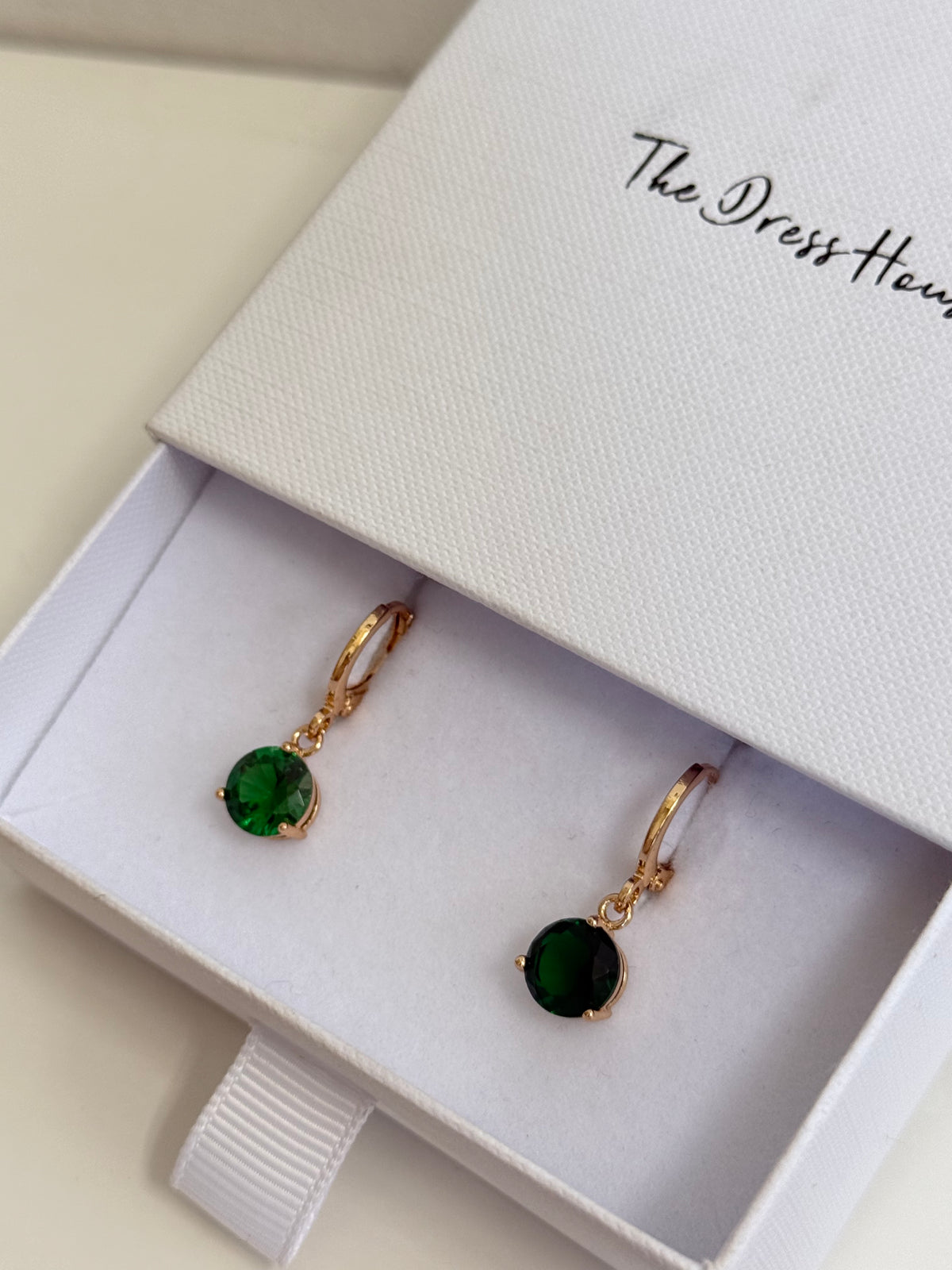 Mona - Green Gold Earring