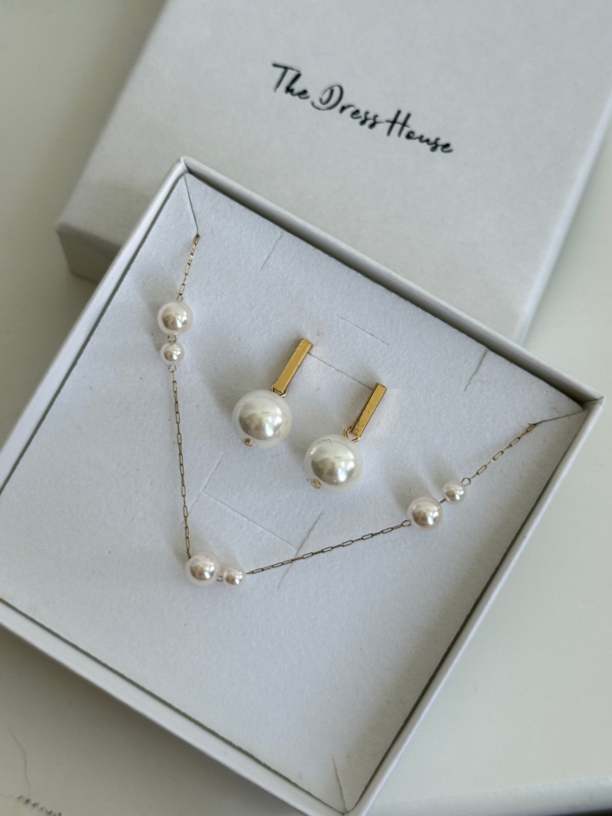 Heidi Daisy - Bracelet Earring Gold Pearl Set