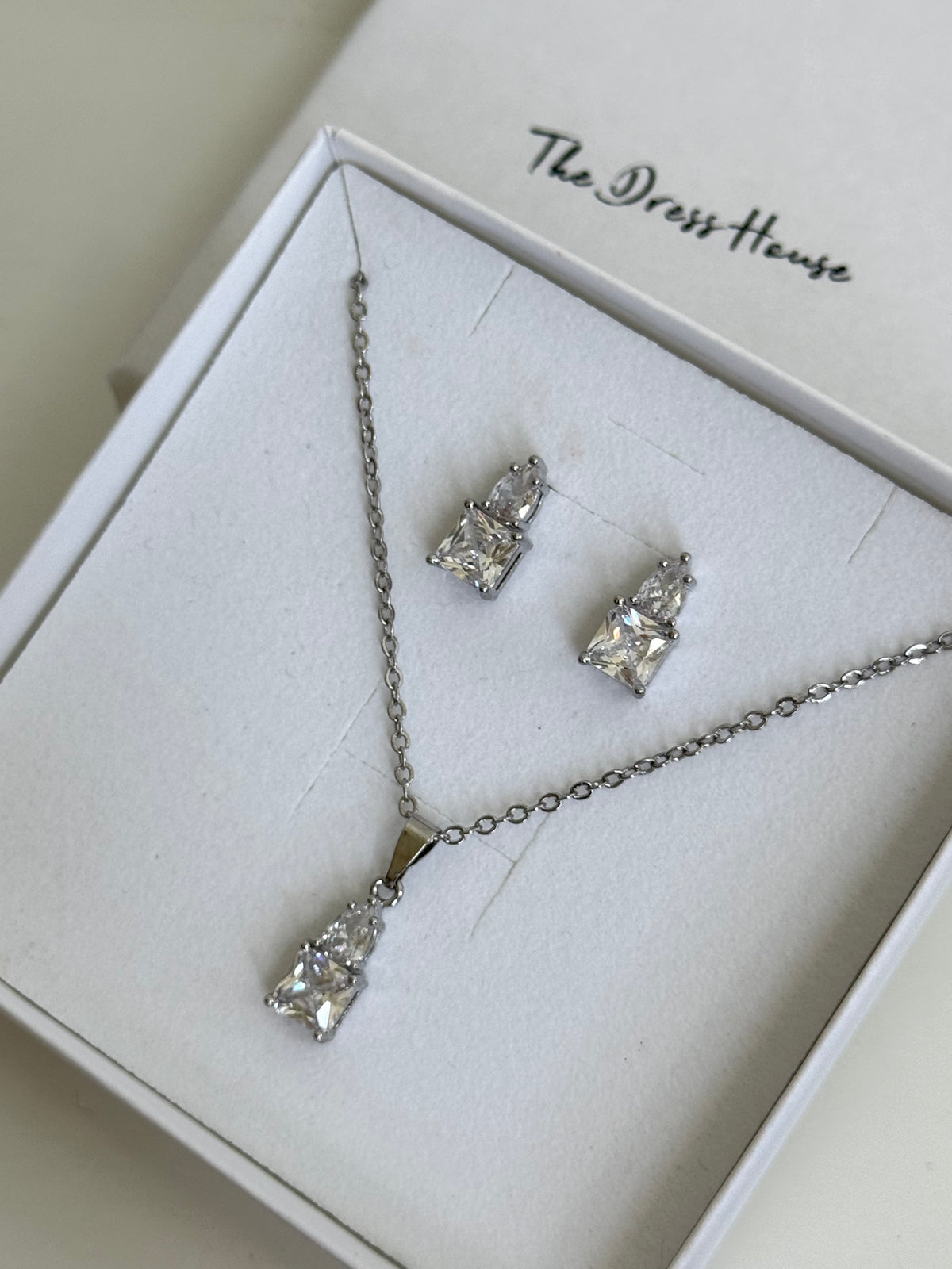 Kate - Silver Earring Necklace Gift Set