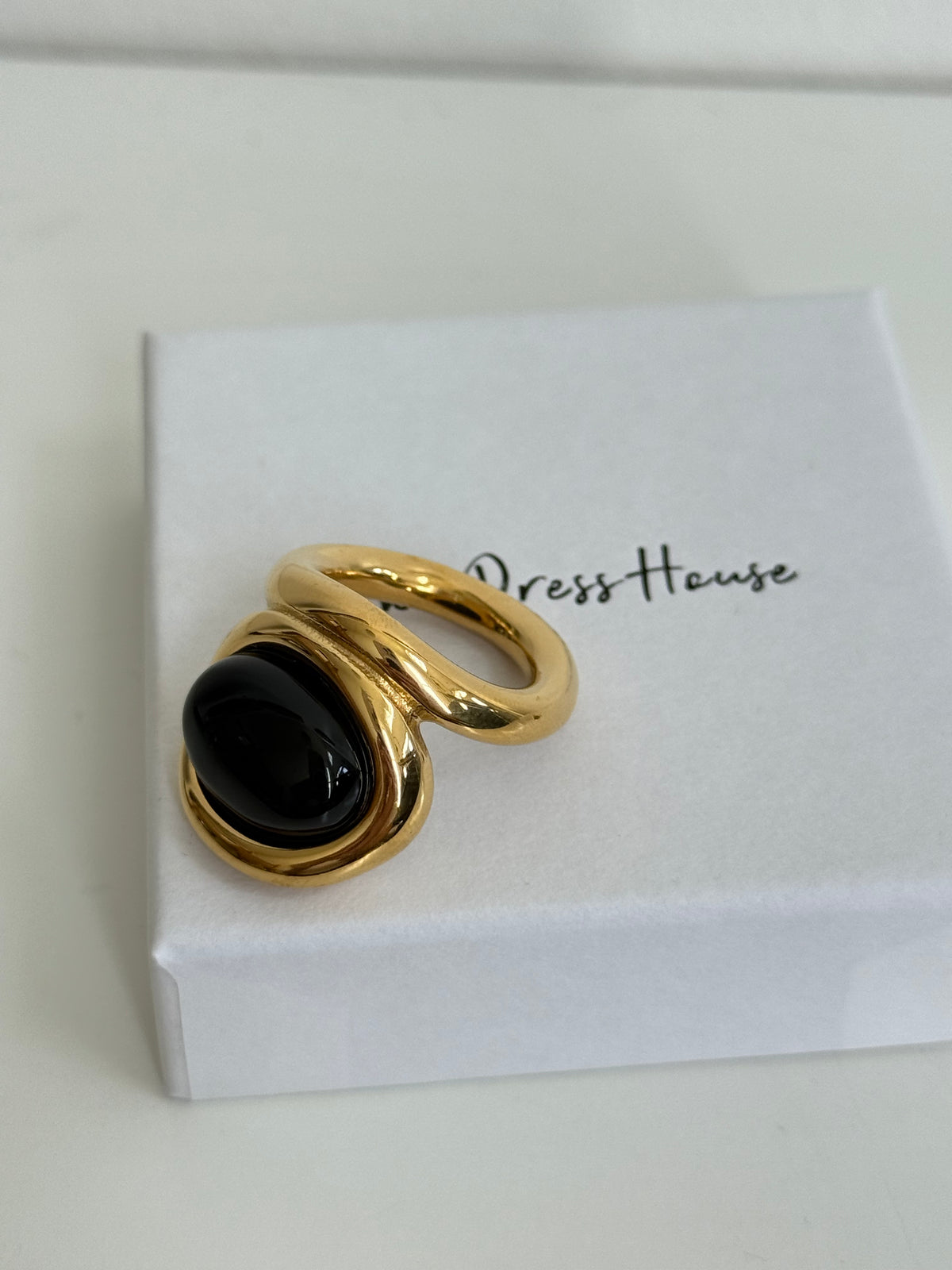 Elsa - Black Gold Cocktail Ring