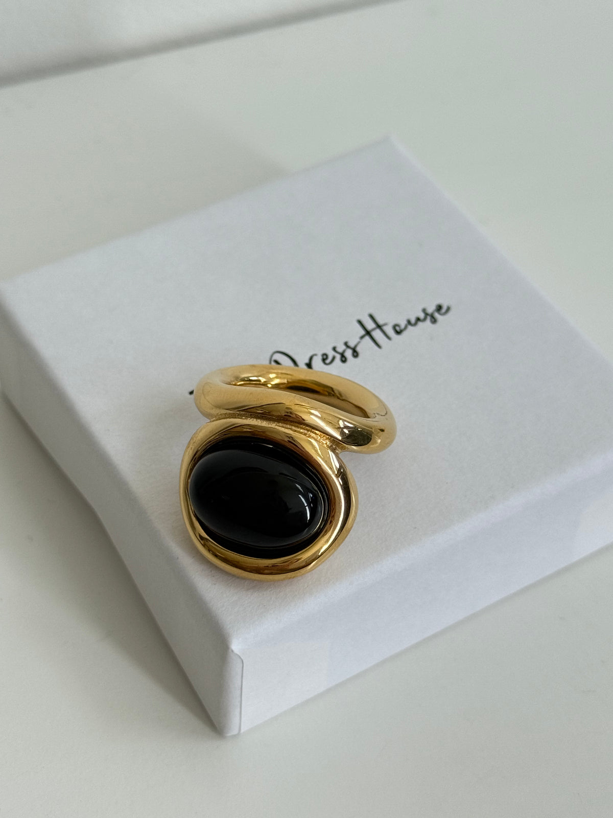 Elsa - Black Gold Cocktail Ring