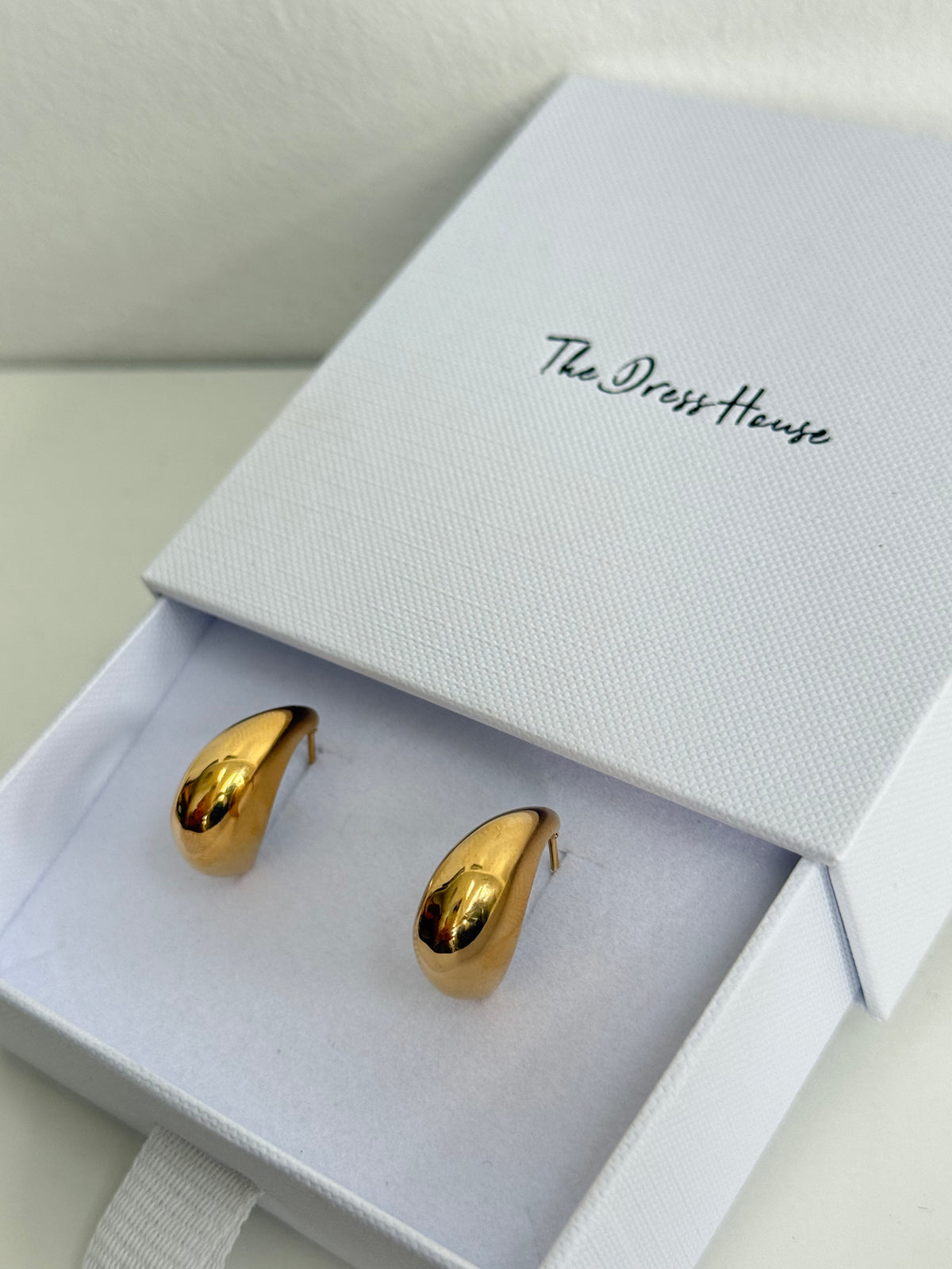 Simone - Gold Hoop Dome Earring