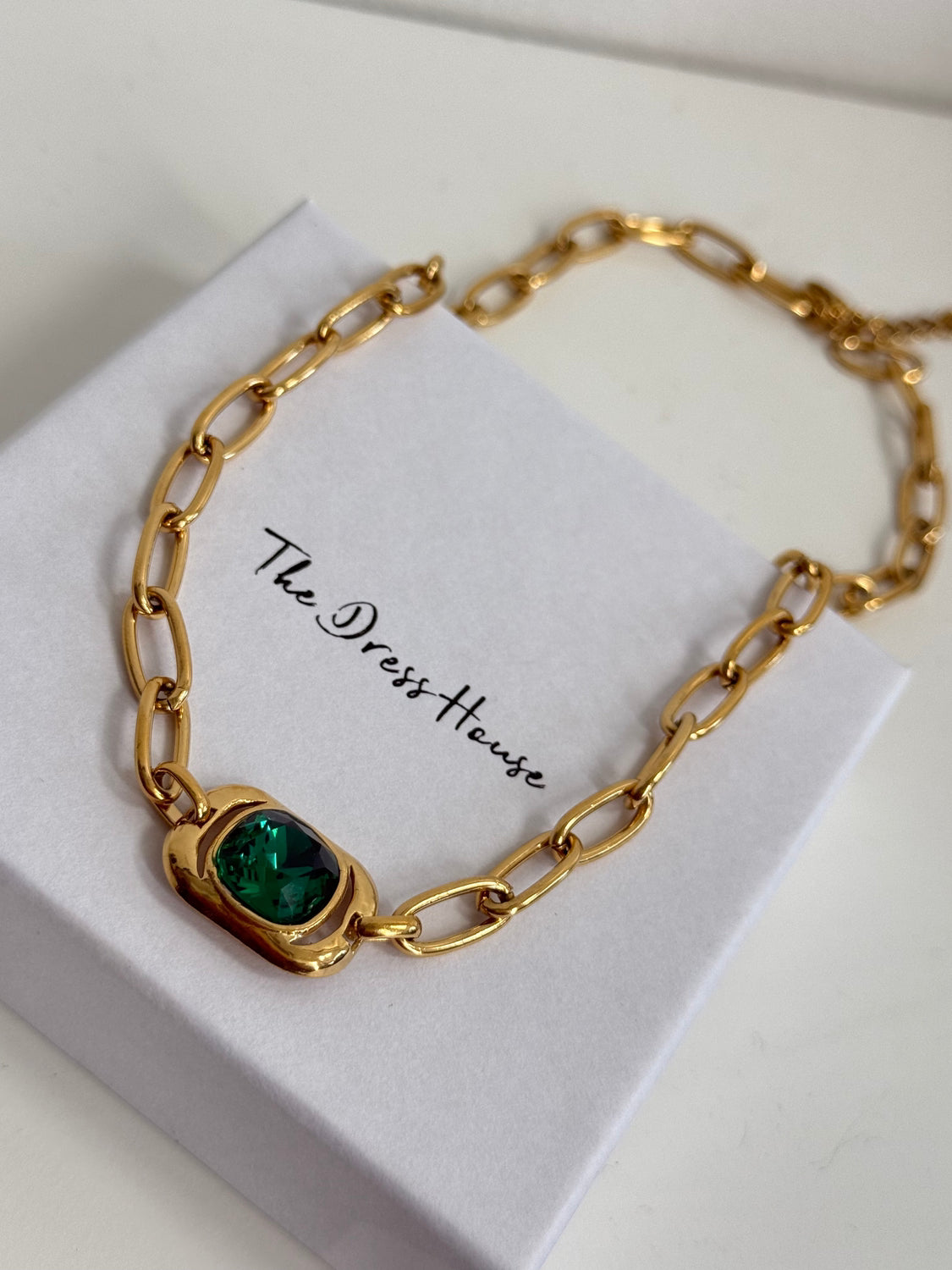Odet - Gold Green Necklace