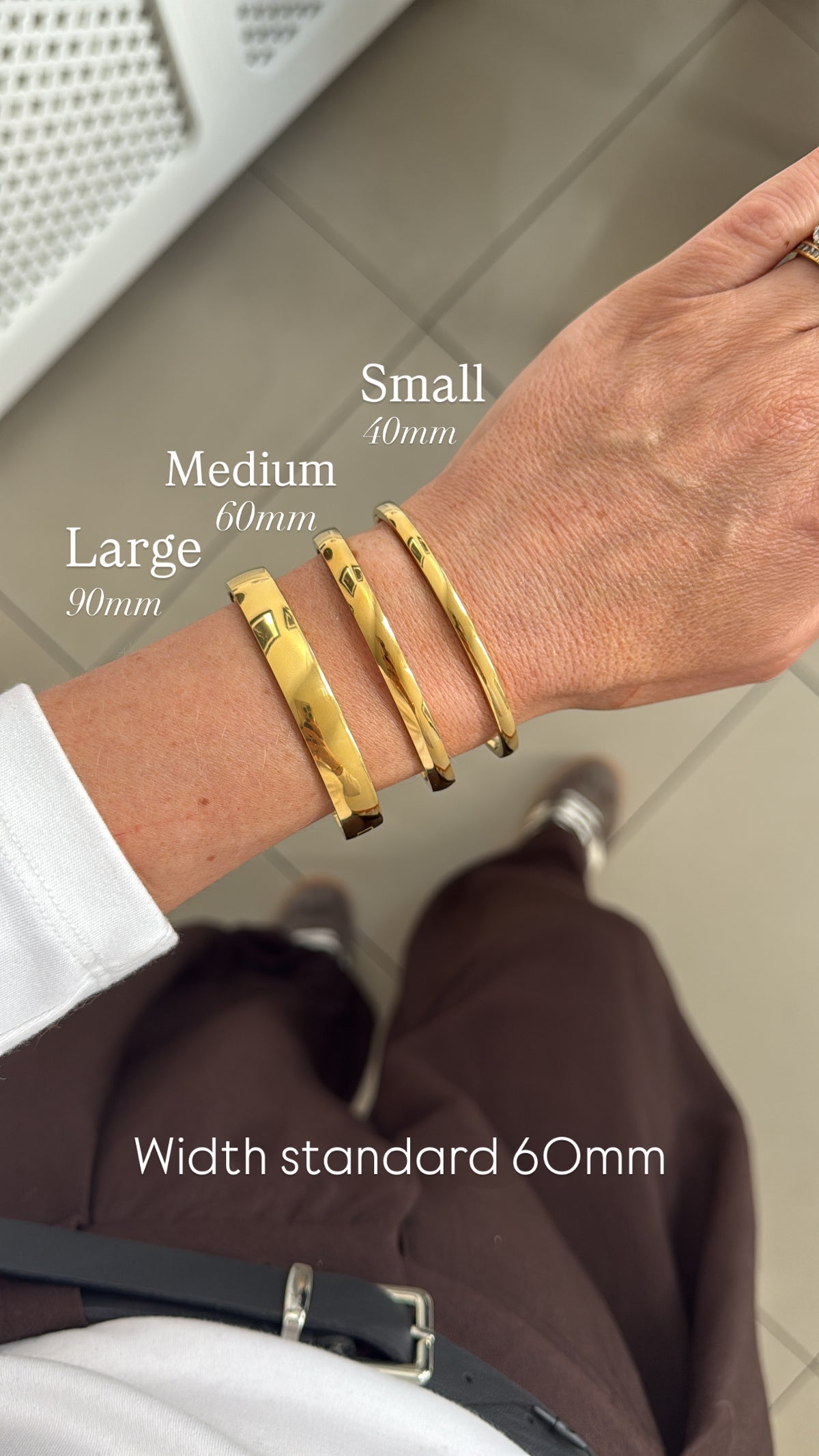 Harper - Gold Bangle  (Depth 90mm)
