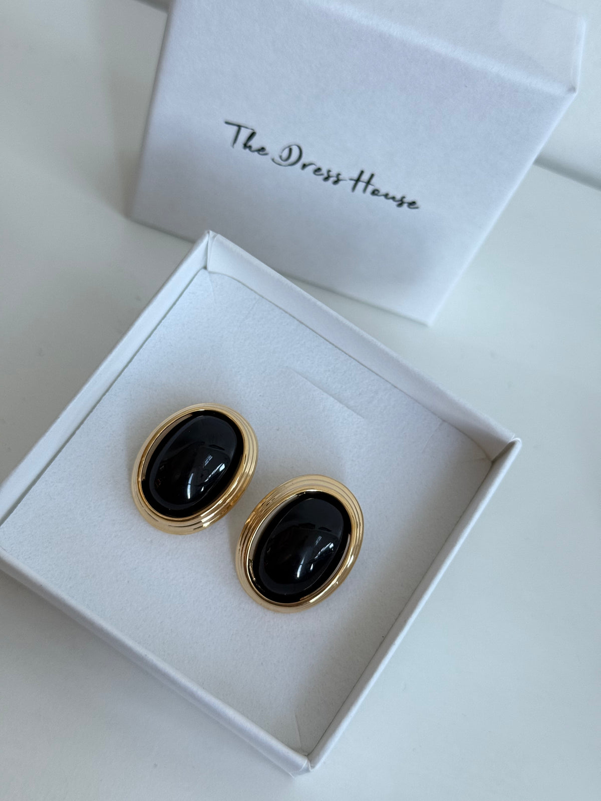 Beth - Black Gold Earring