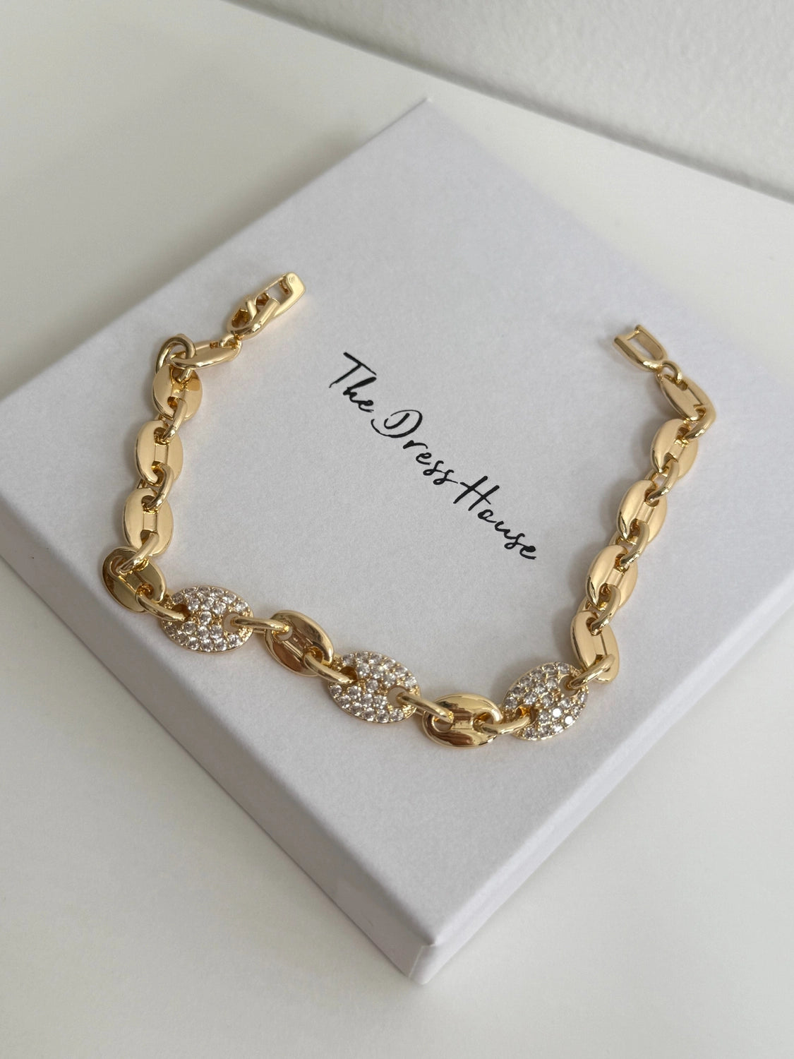 Ella - Gold Diamanté Bracelet