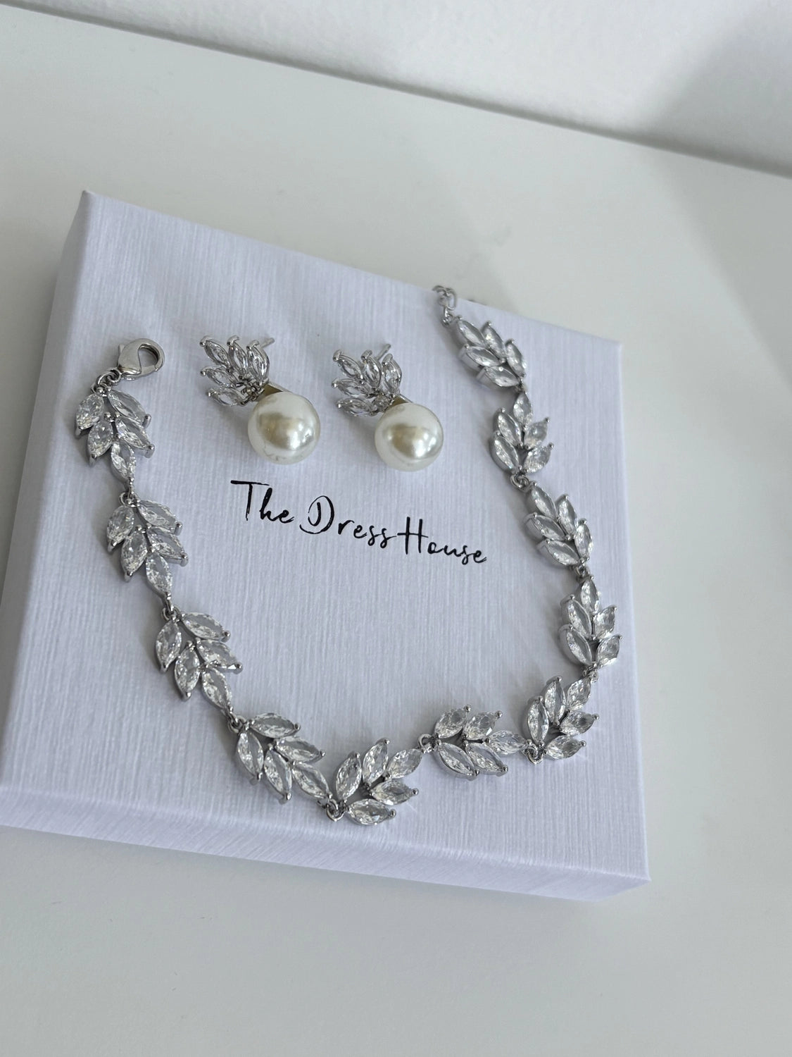 Diana - Silver Earring Bracelet Set