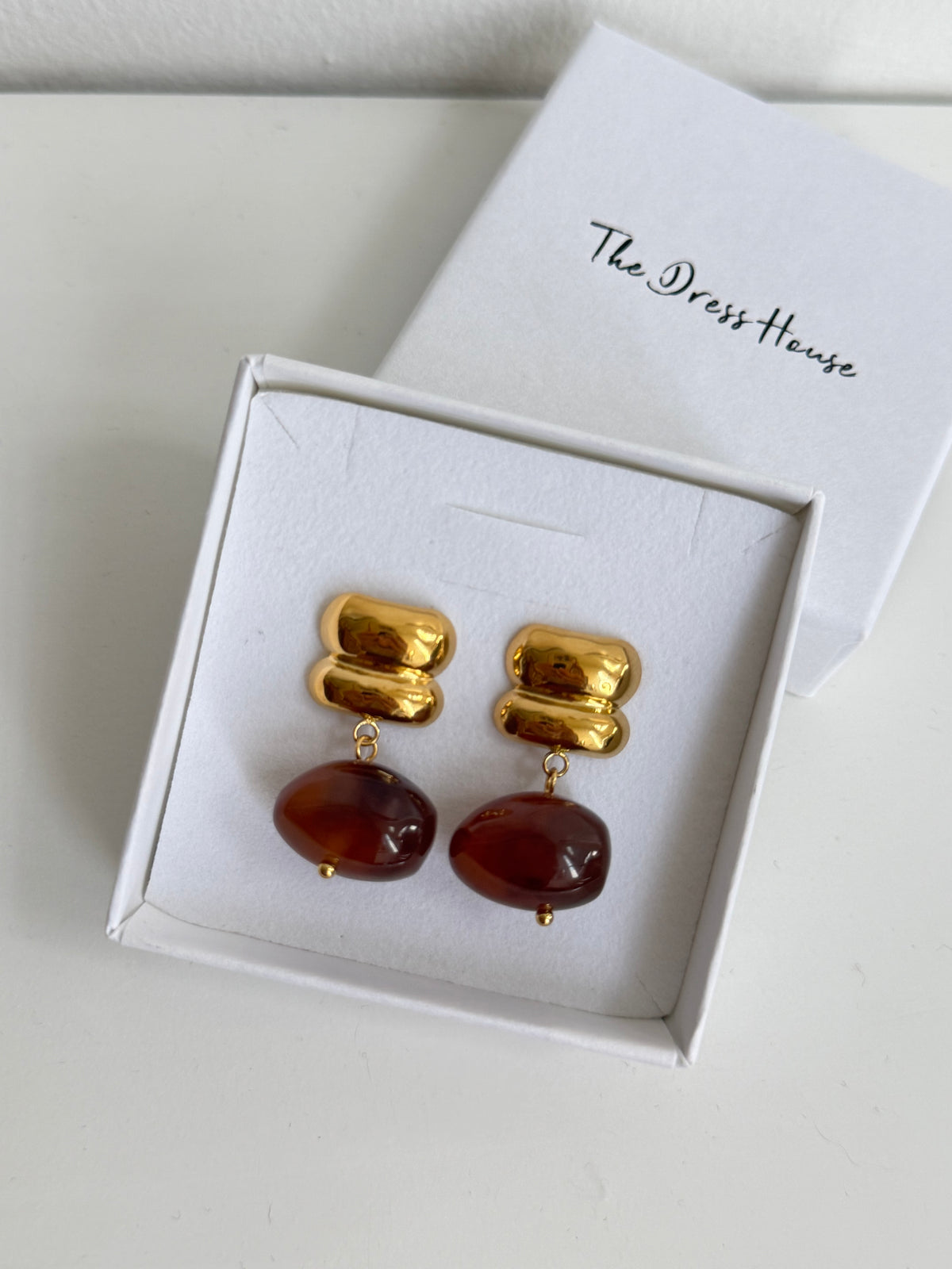 Kate - Brown Gold Earring