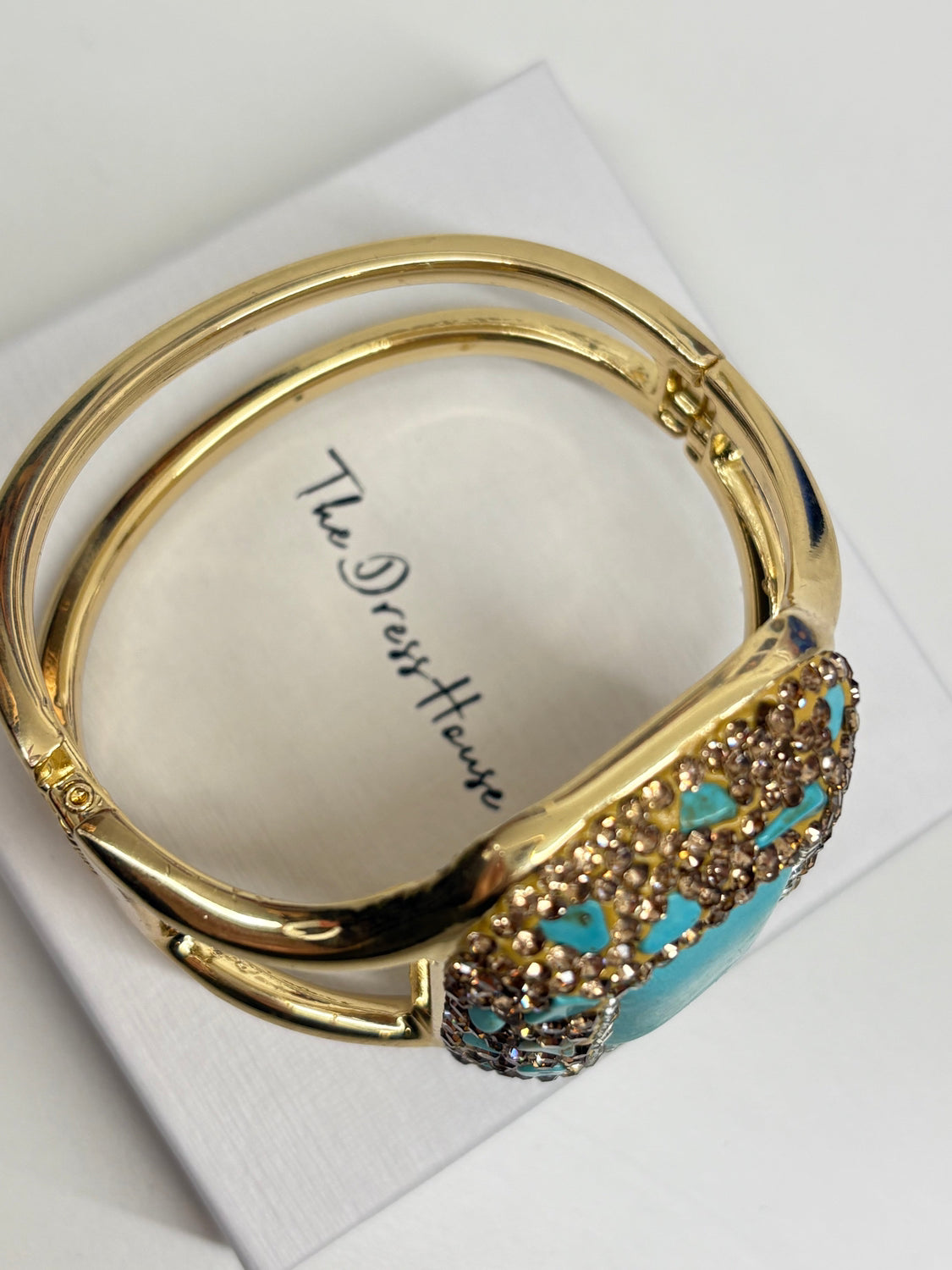 Kacy - Gold Turquoise Bangle