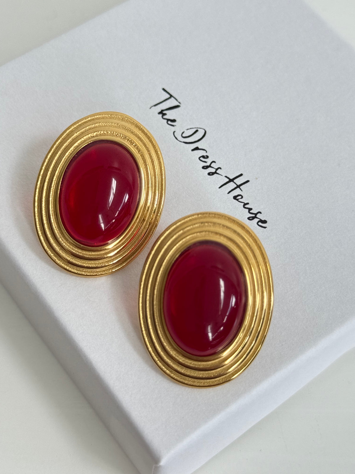 Allie - Red Gold Statement Earring