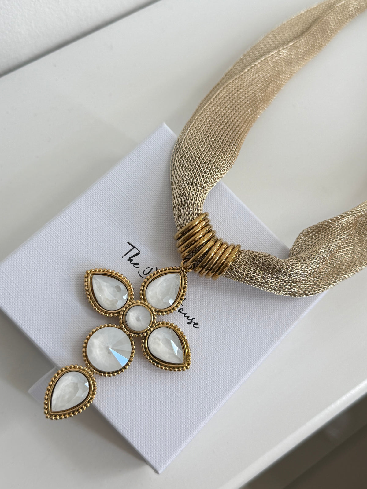 Kelly - Gold ReversibleCross Necklace