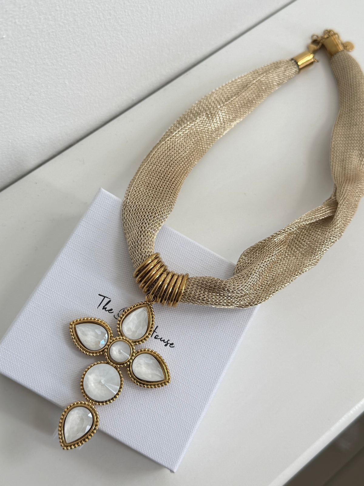 Kelly - Gold ReversibleCross Necklace