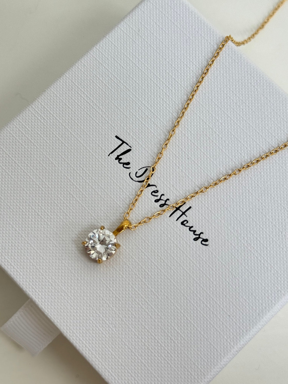 Floating Diamond Gold Necklace