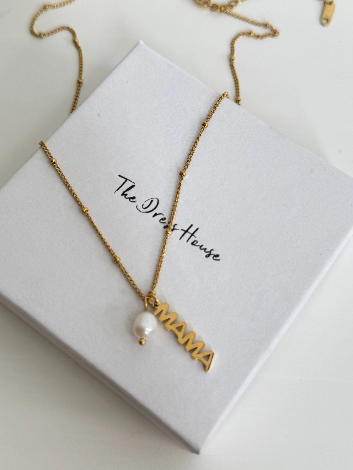 Mama - Gold Necklace Bracelet Set