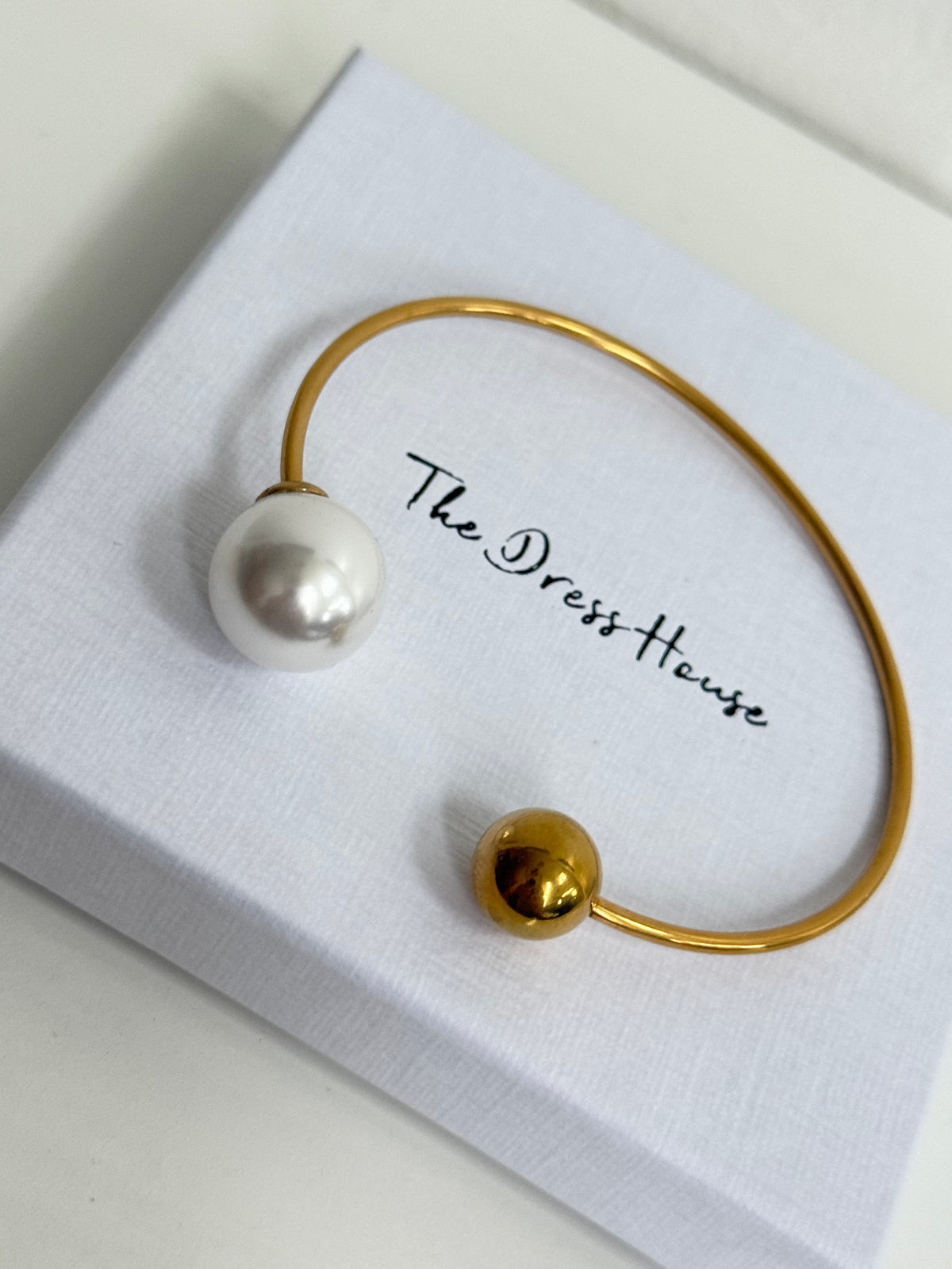 Elsie - Gold Pearl Bangle