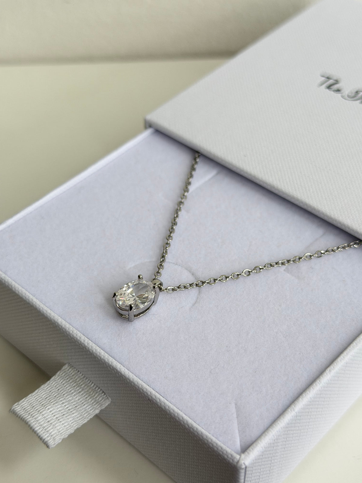 Rachey - Silver Diamanté Necklace
