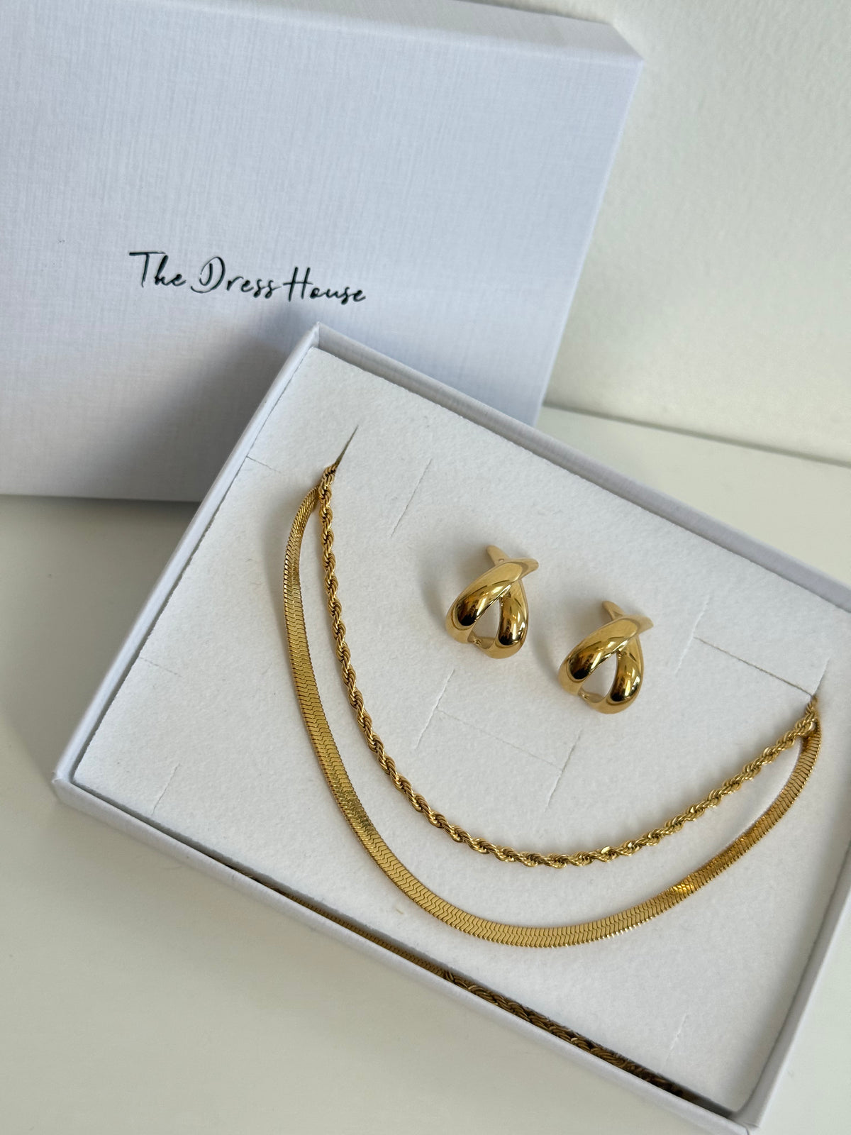 Christmas Gift Set 1 - Amelia Nora Gold Necklace Earring Gift Set