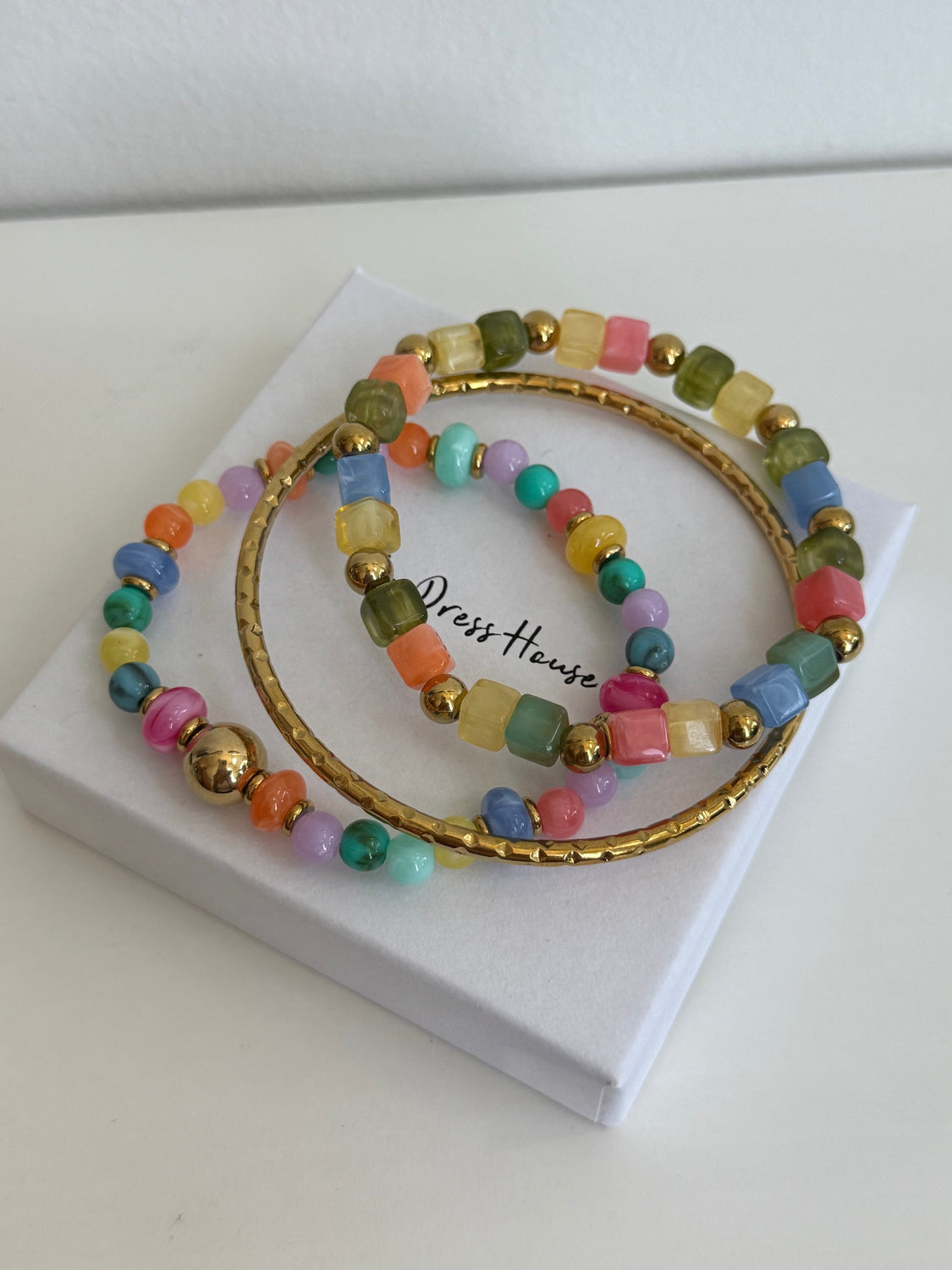 Pixie - Multi Colour Bead Bracelet Stack