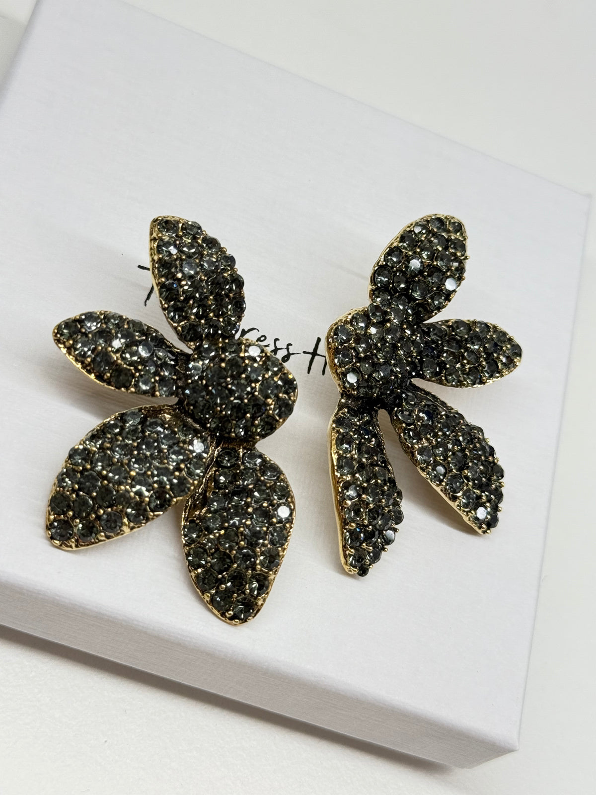 Oriel - Gold Black Statement Earring