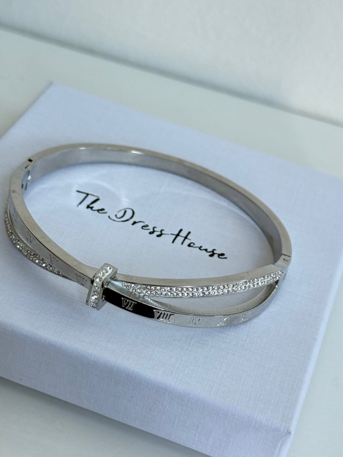 Numeral - Silver Bangle Bracelet