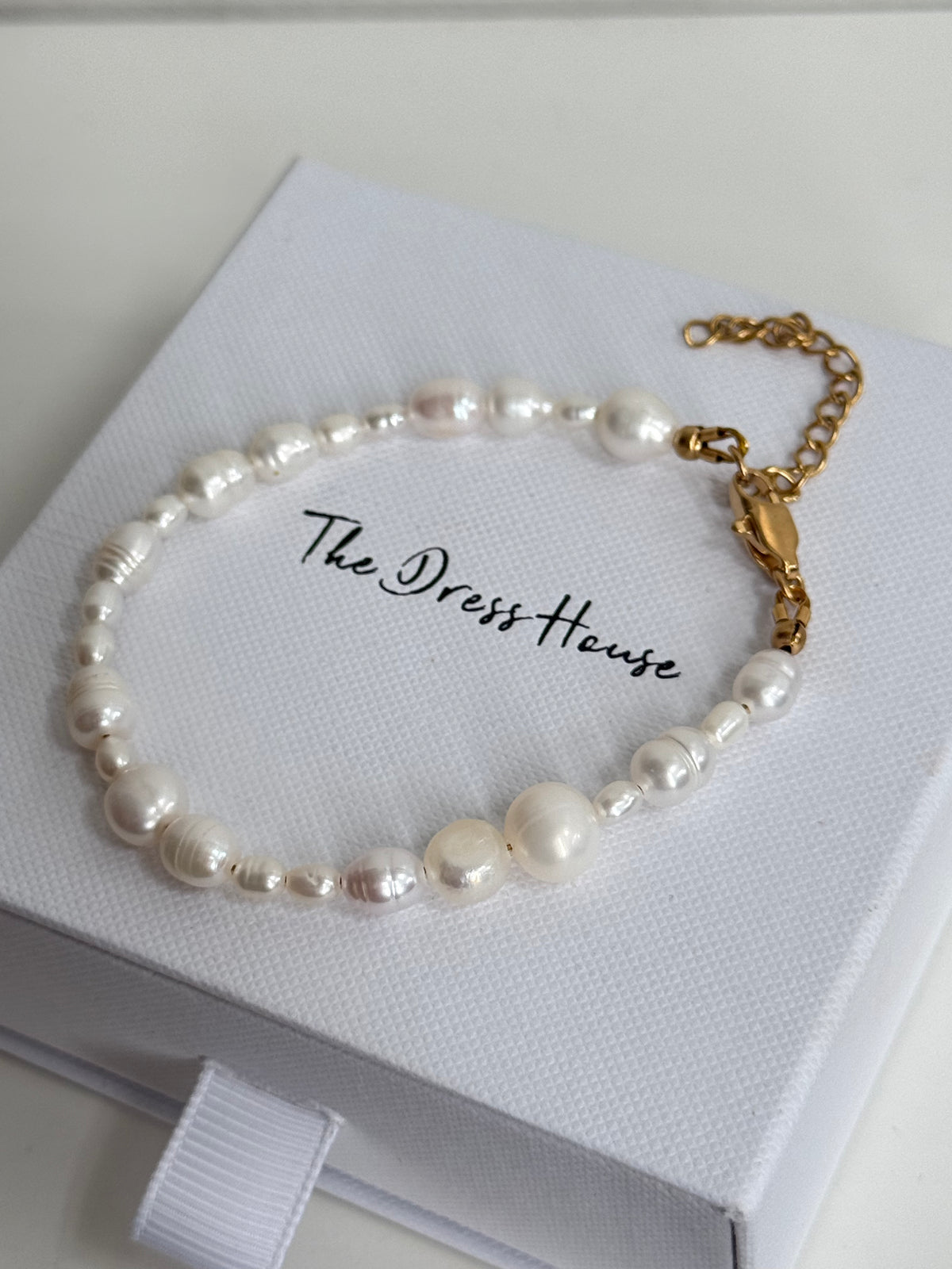 Katie - Gold Pearl Bracelet