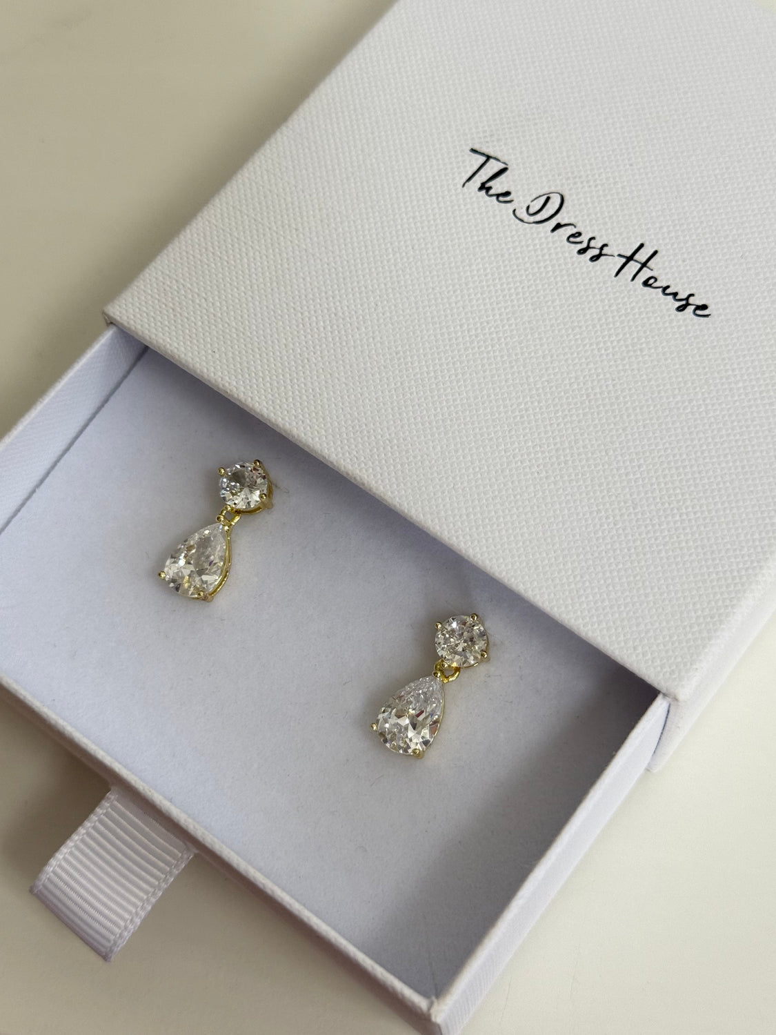 Isobel - Gold Diamanté Earring