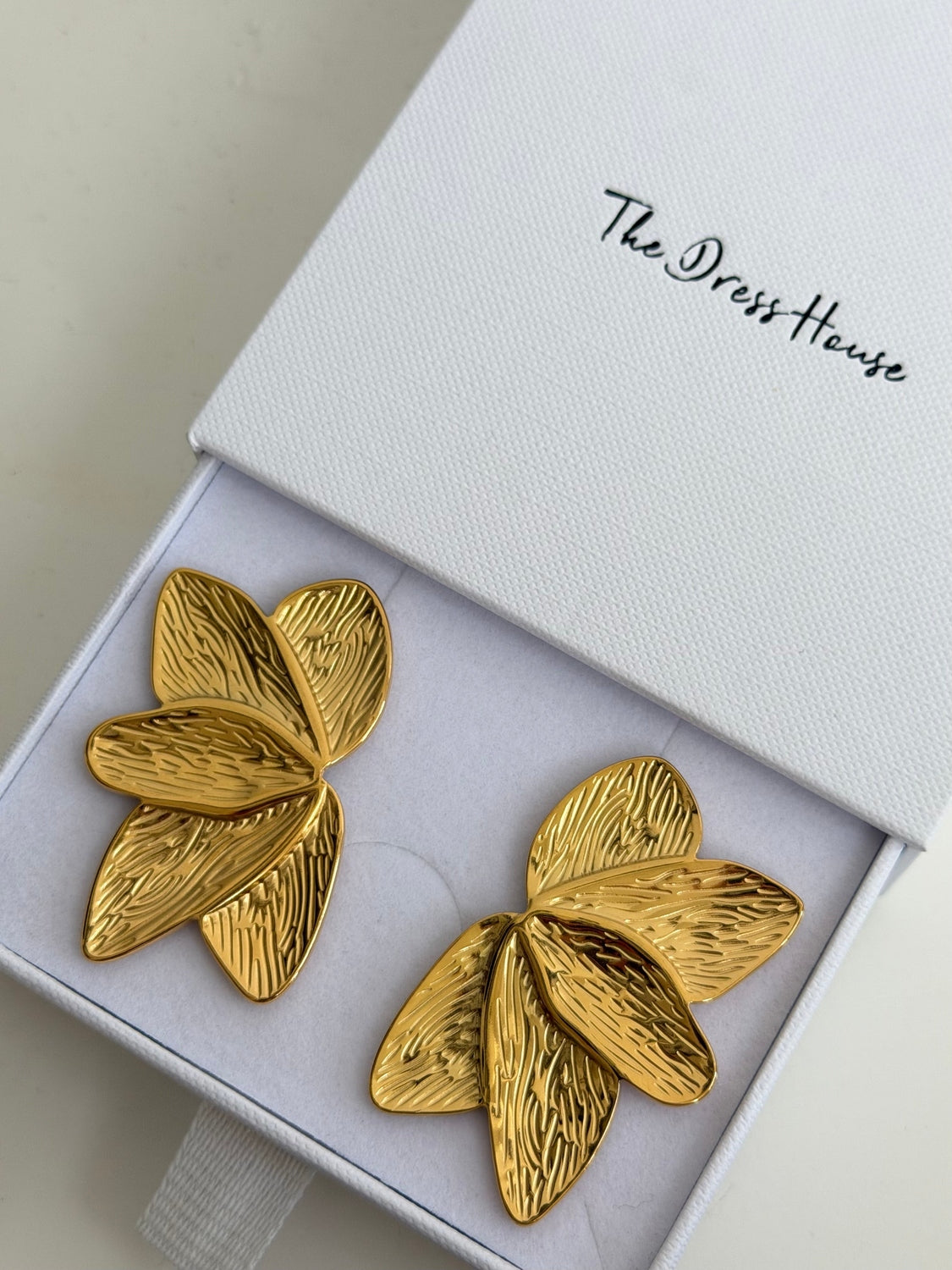 Alina - Gold Statement Earrings